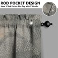 thumbnail image 3 of Vintage Gray Abstract Oil Painting Tier Cafe Curtains for Bathroom Living RV Rod Pocket Window Drapes 36 Inch 2 Panels Set 28"x36" 2 Panels Window Treatment Tiers, 3 of 4