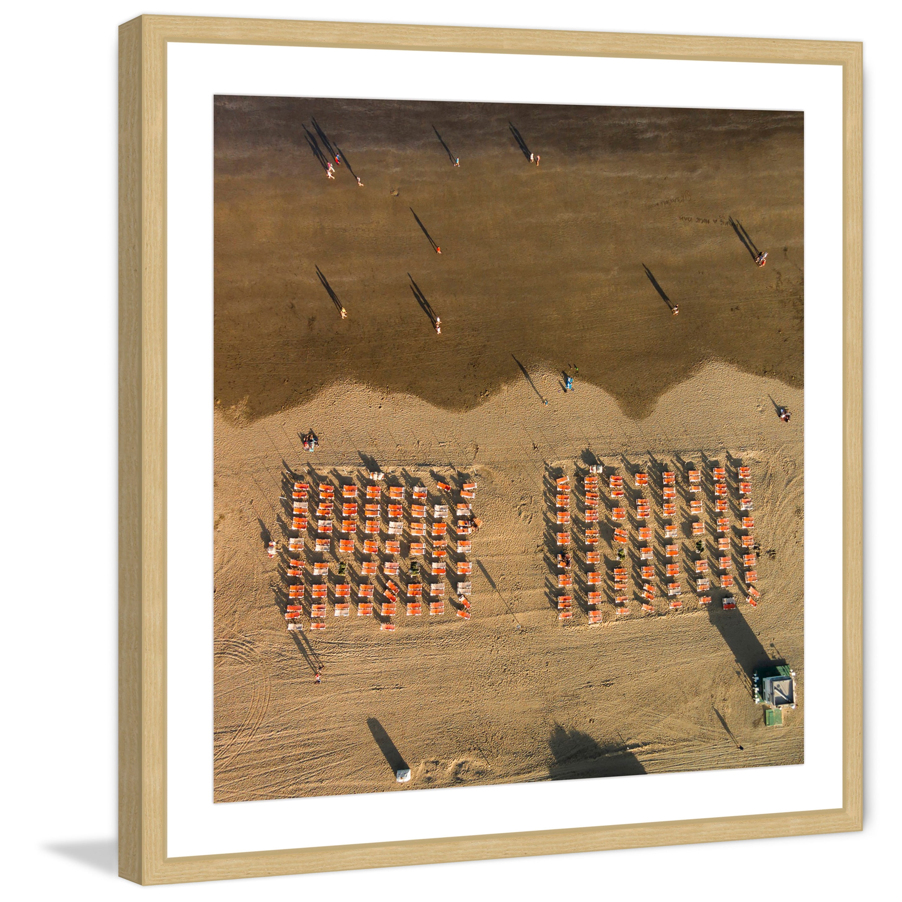 Marmont Hill "Chairs In Rows" By Karolis Janulis Framed Painting Art Print, 18.0" x 1.5"