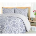 thumbnail image 5 of Ambesonne Paisley Duvet Cover Set, Abstract Buds and Dots, 2-Calking, Black and White, 5 of 7