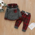 thumbnail image 2 of Girls Sweatshirt Toddler Baby Kid Boy Girl Long Sleeve Letter Tops+Pants Outfit Set Girls Sweatshirt Gray 90, 2 of 9