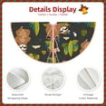 thumbnail image 5 of Bingfone Christmas Tree Skirt Mat Christmas Decoration Interior 48"-Funny Sloths In The Forest, 5 of 8