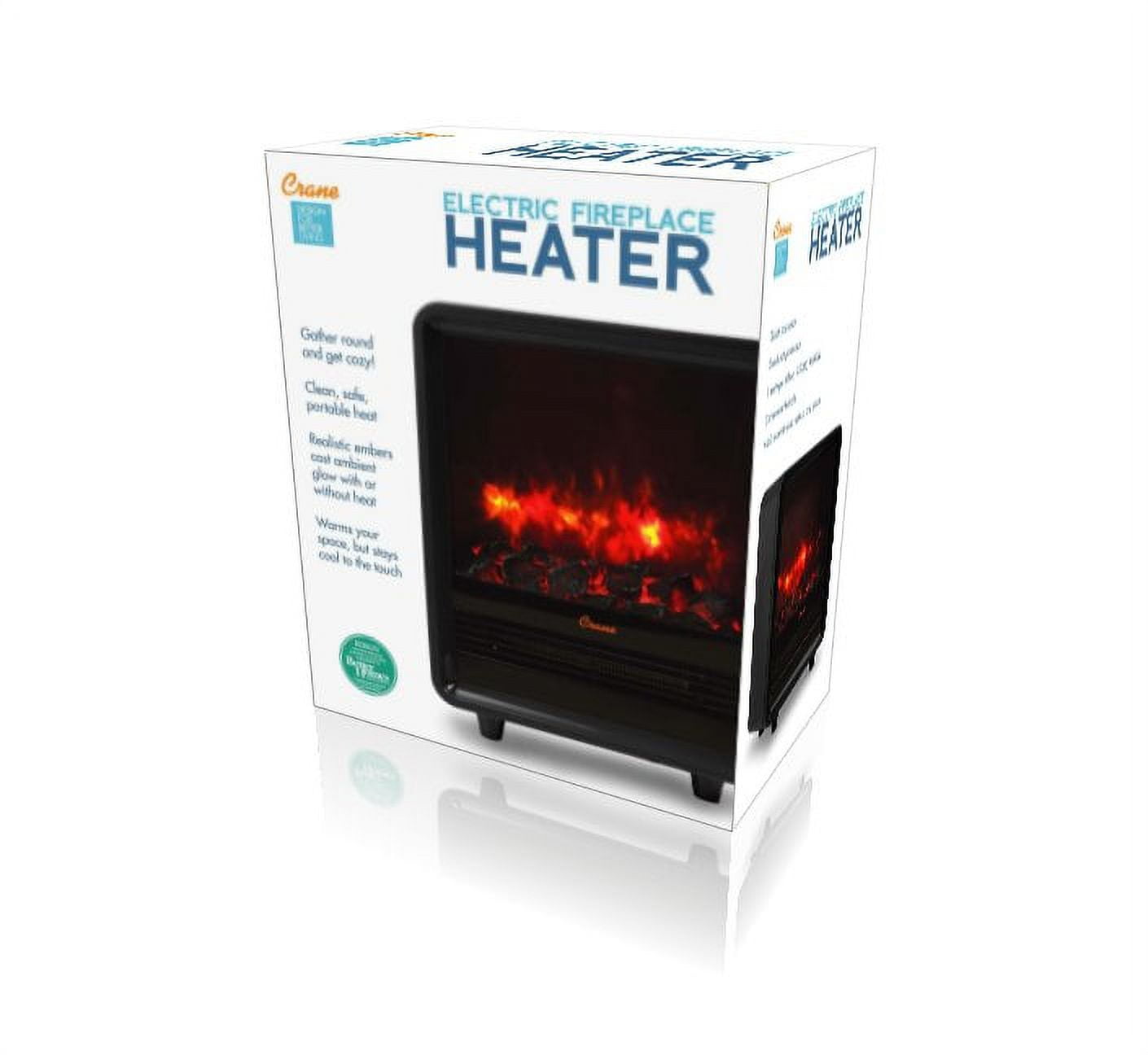 Crane Fireplace Heater - Black - Walmart.com