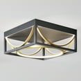 thumbnail image 5 of Artika Luxury Modern LED Flush Mount Ceiling Light Fixture, Black and Gold, 5 of 5