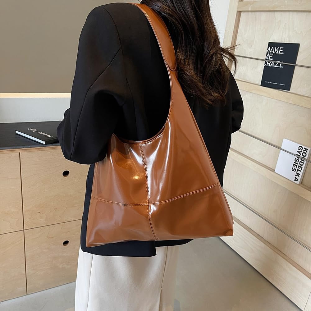 NANAHuang Slouchy Hobo Bags for Women Leather Tote Bag Slouchy Bag Shoulder Purse Ladies Top Handle Slouchy Tote Handbag