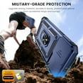 thumbnail image 5 of for iPhone 15 Pro Case with Screen Protector - Slide Camera Cover Protective Phone Case with Ring Stand, Heavy Duty Shockproof Rugged Bumper for iPhone 15 Pro Accessories Blue, 5 of 15