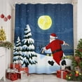 thumbnail image 6 of Christmas Santa Shower Curtain, 72" x 72", Xmas Tree Blue Sky Moon Snowflake Waterproof Bathroom Curtain Washable Shower Curtain Set with 12 Hooks, 6 of 6