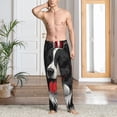 thumbnail image 5 of Goofa Independence Day Collie Pattern Printed Soft Pajama Pants for Men, Wide Leg Comfy Casual Lounge Yoga Pants-Medium, 5 of 9