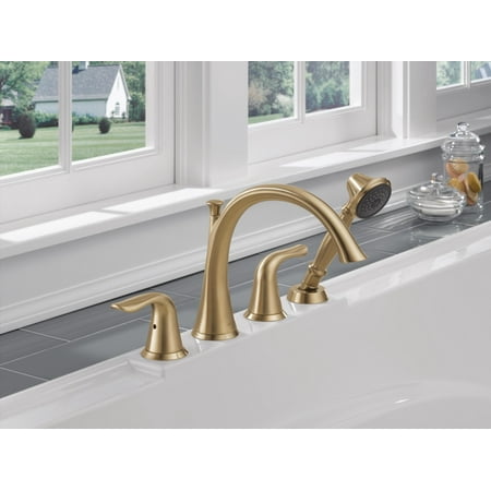 Delta Lahara Roman Tub Filler with Hand Shower, Available in Various Colors
