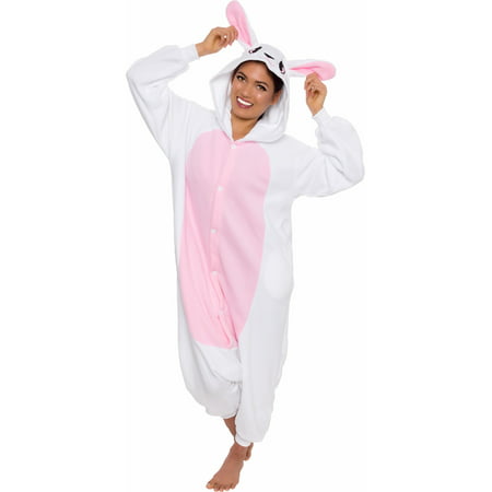 SILVER LILLY Unisex Adult Plush Bunny Animal Halloween Costume Pajamas