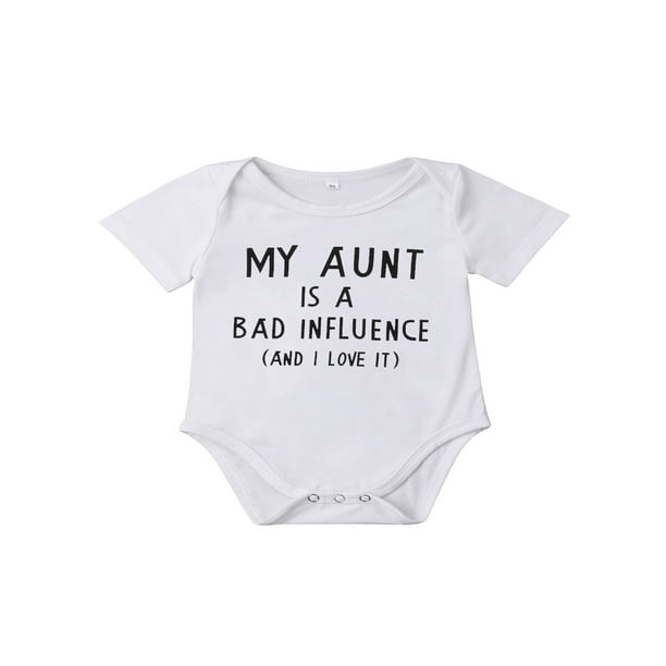 Imcute My Aunt Baby Boy Girls Romper Bodysuit Jumpsuit Cotton Clothes Outfit Summer Walmart Com Walmart Com