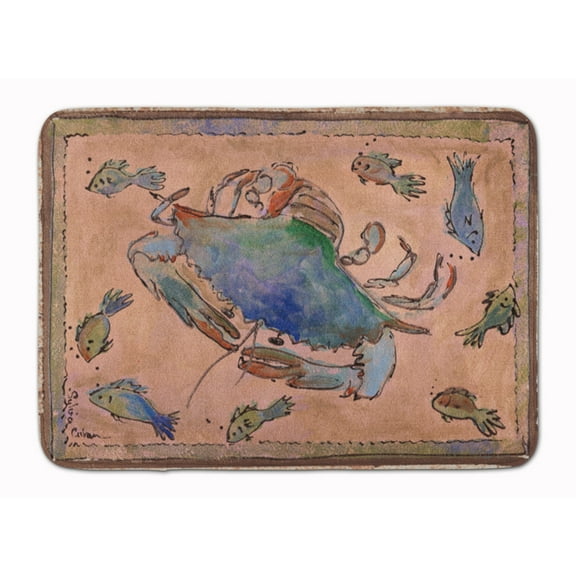 Carolines Treasures 8079-RUG Crab Machine Washable Memory Foam Mat 19Hx27W multicolor