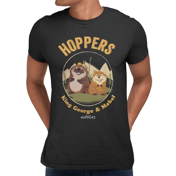 Disney Pixar Hoppers Flat Circle Men's T Shirt (Black, S-3XL)