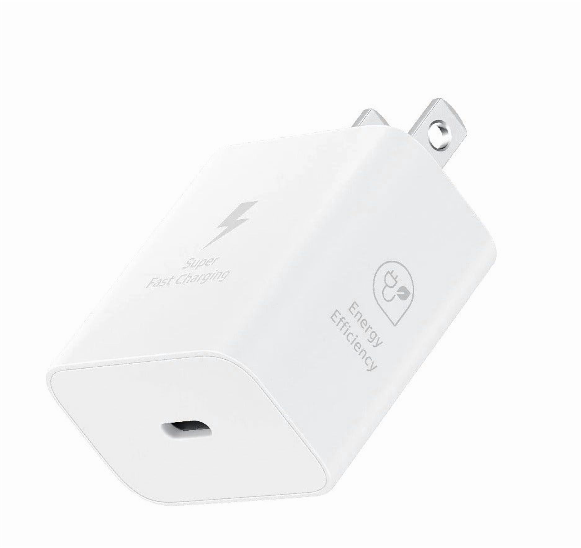 Original 2PACK 25W Power Wall Charger Adapter with 4ft Cable for Samsung Galaxy A17 - Advanced Super Fast Charging Technology, Compact Design, Energy Efficient - White