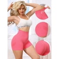 thumbnail image 3 of DARING DIVA Women's Letter Print High Waisted Workout Yoga Shorts S Rose, 3 of 6