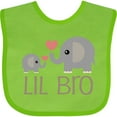 thumbnail image 3 of Inktastic Lil Bro Matching Elephant Boys Baby Bib, 3 of 4