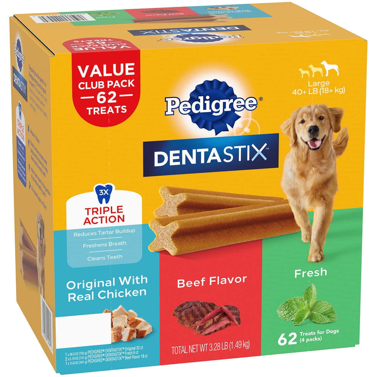 Pedigree DentaStix Variety Dog Treats, 65 Count