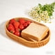 thumbnail image 5 of Cesta de plástico tejido para almacenar frutas, verduras, snacks de pan, organizador de bandejas de ratán de imitación para encimeras de cocina o despensa, 5 of 6