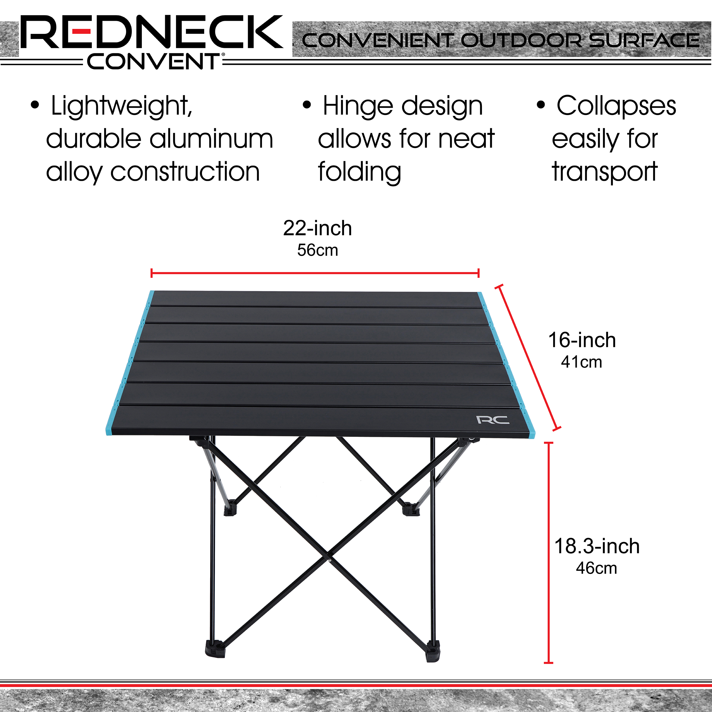Redneck Convent Camping Table, Black - image 4 of 7