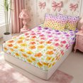 thumbnail image 3 of Manfei Gradient Blossom Zipper Twin Comforter Sets with Fitted Sheet and 2 Pillowcases,Spring Garden Zipper Bedding Set,Reversible, 3 of 7