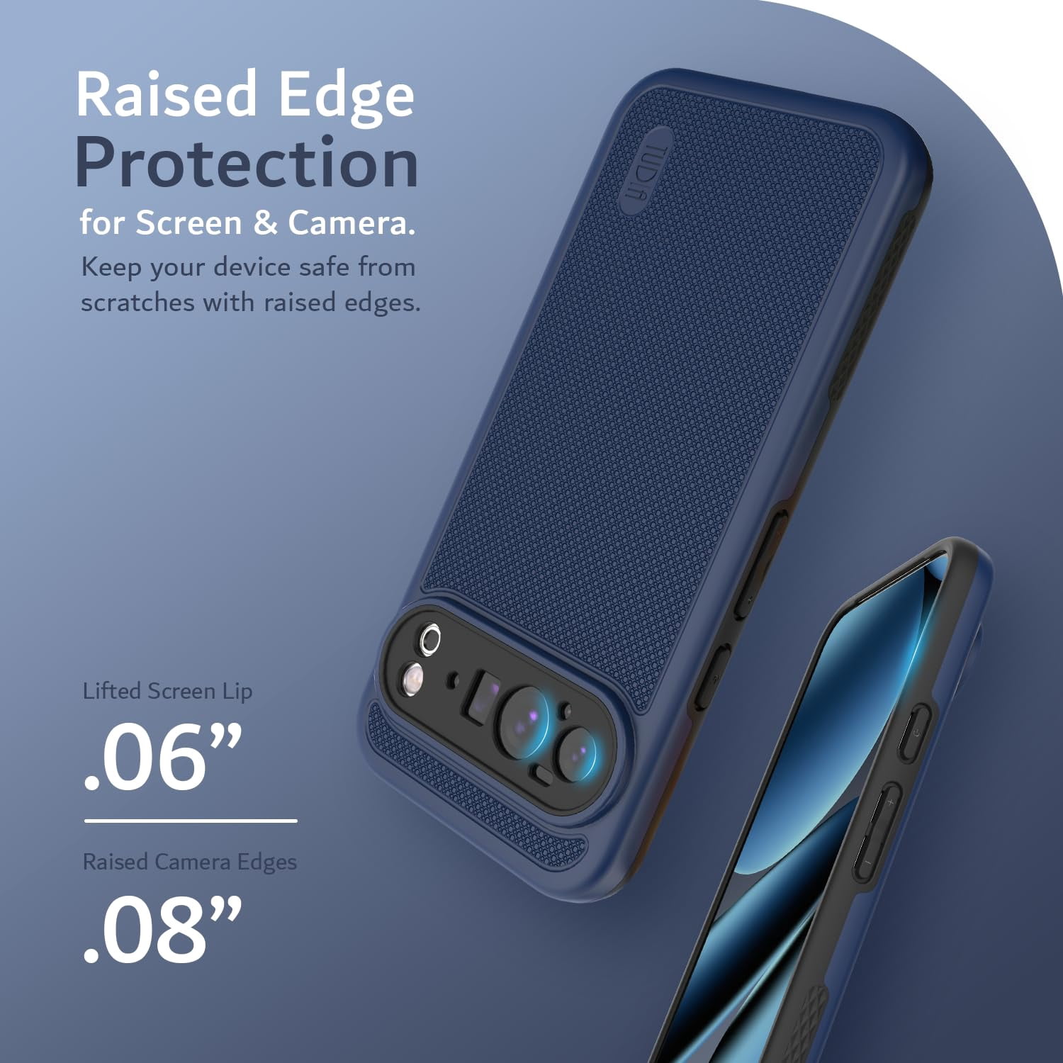 TUDIA MergeGrip Case for Google Pixel 10 Pro XL (2025), Shockproof Dual Layer Rugged Protective Phone Case, Indigo Blue