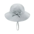 thumbnail image 4 of WOYY Baby UPF 50+ Sun Hat Wide Brim Cotton Breathable Bucket Hats Adjustable Fisherman Hat, 4 of 4