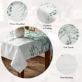 thumbnail image 5 of Sage Green Eucalyptus Leaves Table Cloth Waterproof Tablecloths, Spring Summer Botanical Rustic Tablecloth Dining Table Cover for Kitchen Party Tabletop Outdoor, Square Tablecloth 60x60 Inch, 5 of 9
