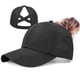 thumbnail image 4 of Gorra de Béisbol de de Caballo Alta para Mujer, Gorra Deportiva de de Secado Rápido y Rendimiento para Correr. Negro Talla Única, 4 of 5