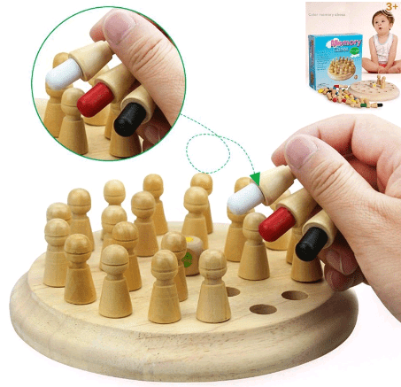 Wooden Memory Stick Game Chess Kids Fun Block Board Educational Game_neu 