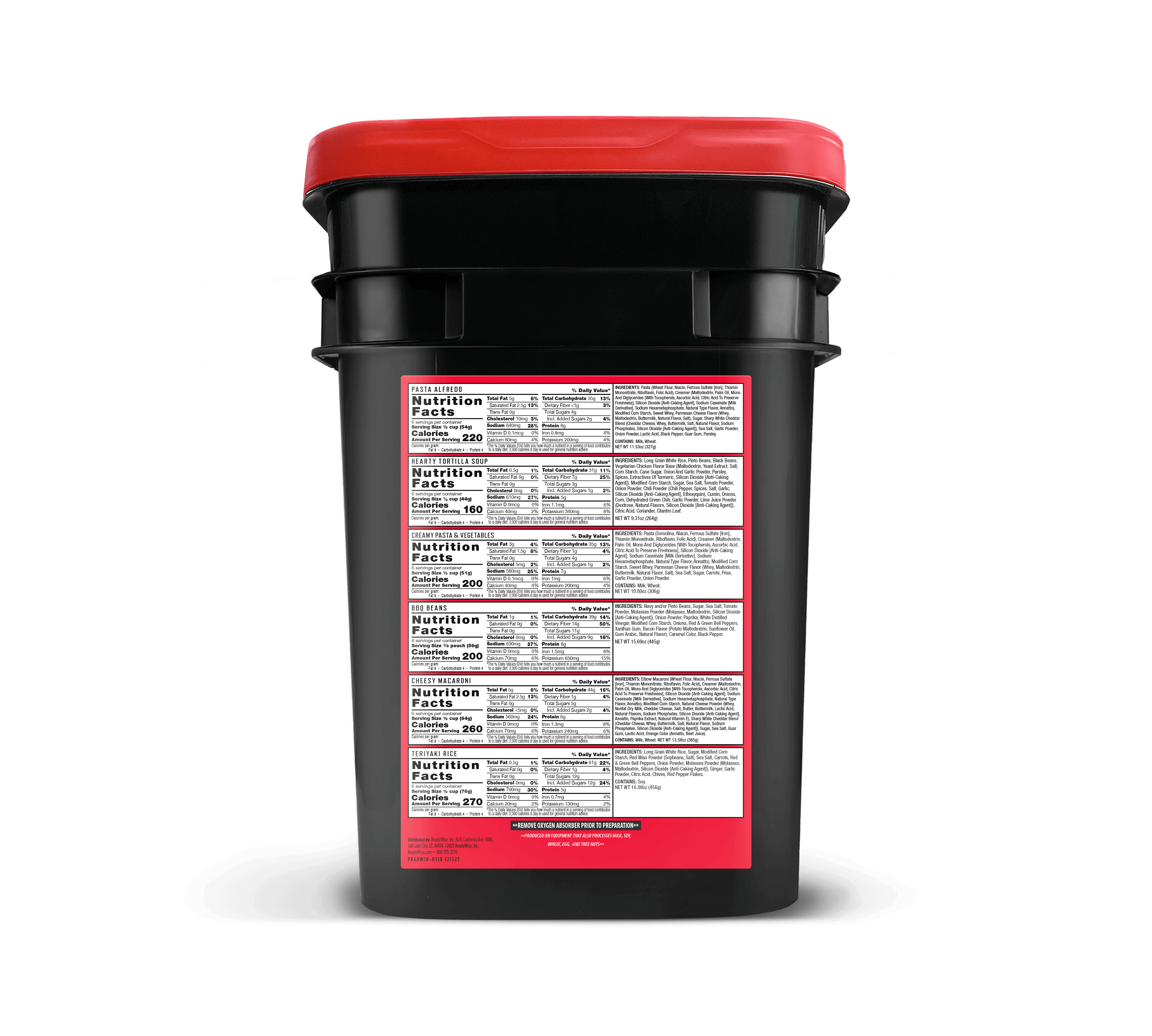ReadyWise Emergency Food Supply 1 Month 298 Servings 35 lb 11.33 oz
