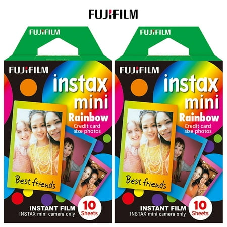 Fujifilm INSTAX MINI Rainbow Instant Film - 2 Pack of 10 Photos (20