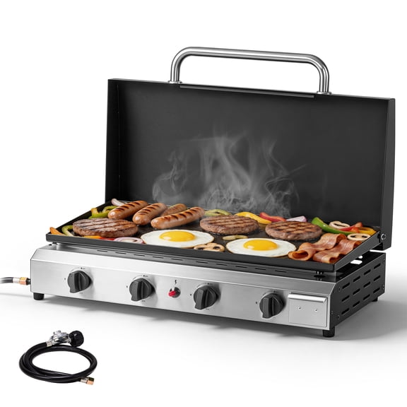 UBesGoo Propane Griddle Table Top Grill 4 Burner Camping Griddle Portable Outdoors