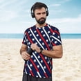 thumbnail image 4 of Wukai Patriotic Star Print Men's Short-Sleeved Mesh T-Shirt,Quick-Dry Short Sleeve Workout T-Shirt-X-Small, 4 of 8