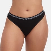 Bamboo Basics Women String Viscose Black S