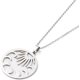 thumbnail image 2 of Non-Tarnish 201 Stainless Steel Sun with Moon Phase Pendant Necklace with Cable Chains Stainless Steel Color 17.72 inch(45cm), 2 of 4
