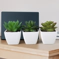 thumbnail image 4 of Mini planta artificial de plástico en maceta, combinación de decoración de escritorio, planta de simulación, flor falsa de plástico carnosa, planta verde bonsái, 4 of 4