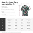 thumbnail image 7 of Vsdgher Rose Flowers Print Men's Wrinkle Free Untucked Cuban Shirt Business Casual Button Down Shirts Short Sleeve Shirt, 7 of 7
