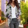 thumbnail image 2 of Women's Casual J Fashion Print Lightweight And Comfortable Beach Vacation Chiffon Cardigan Sun Cardigan Long Sleeve Shirts for Women Travel Clothes, 2 of 7