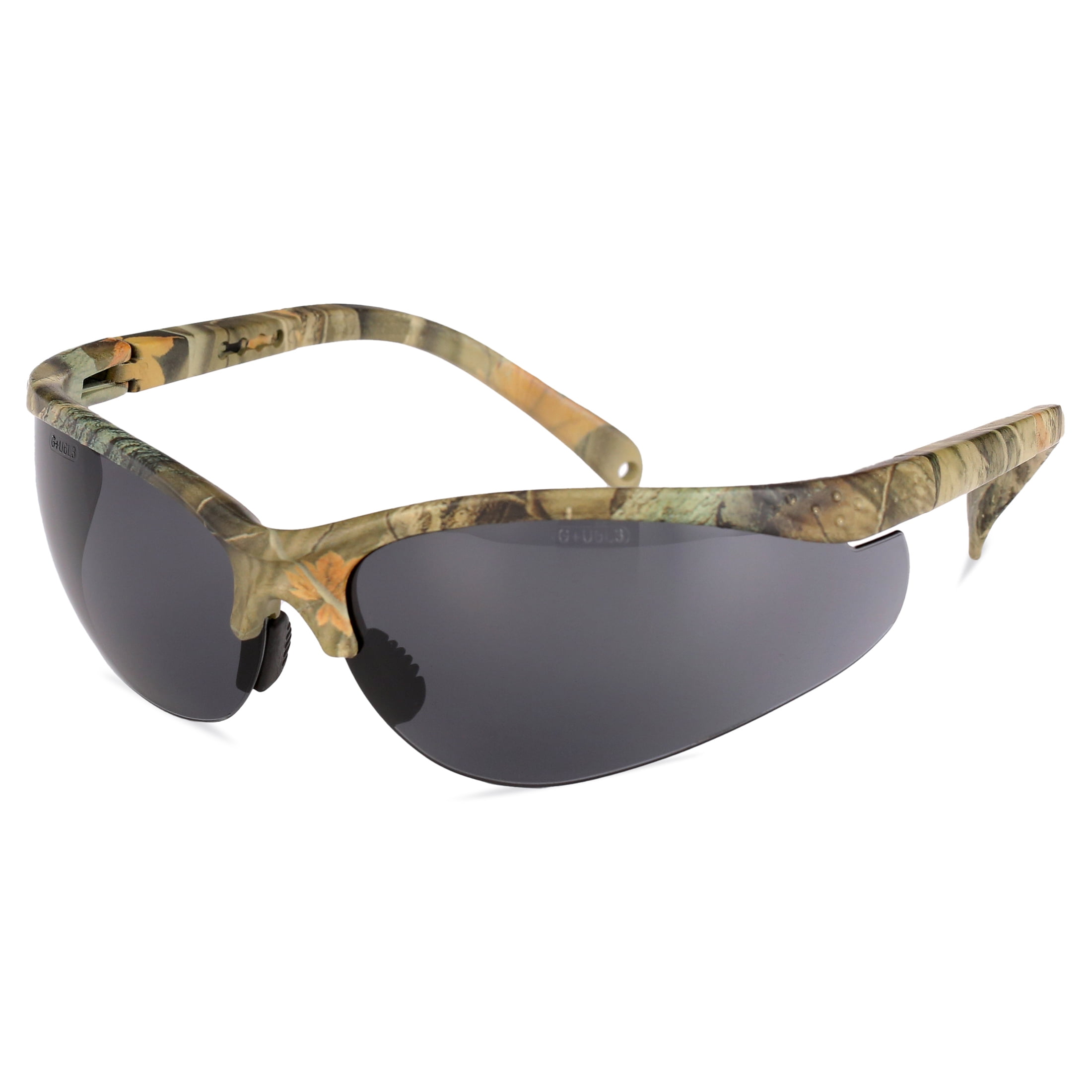 Safety Vu Rimless Safety Glasses, Camo/Smoke