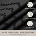thumbnail image 4 of Siiluminisoy Black Extra Long Shower Curtains, Heavy-Duty Mold/Mildew-Resistant,Water-Repellent, Machine-Washable,Chevron Textured Design,72 x 78, 4 of 9