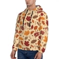 thumbnail image 3 of Uemuo Autumn Leaves 2 Pattern Men's Hoodie - Casual Pullover Hoodie with Kangaroo Pocket, Stylish Hooded Sweatshirt for Everyday Wear-4X-Large, 3 of 7