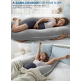 thumbnail image 2 of Almohada de embarazo QUEEN ROSE Cooling Maternity 140 cm gris, 2 of 7