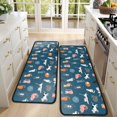 thumbnail image 4 of Multicolor Cat and Fishbowl Blue Anti Fatigue Kitchen Rugs Set Of 2, Non Slip Washable Decorative Floor Mats for Sink Laundry and Home Use, 17"x47", 4 of 5