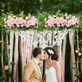 thumbnail image 6 of Artificial Flower Swag, Front Door Decor, 25.6 Inch Peony and Hydrangea Arch Garland with Leaves, Wedding and House Decoration, Faux Floral Wreath for Indoor Outdoor Use, 6 of 7