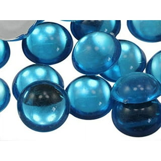 Round Acrylic Gems Flat Back 50mm 4 Pcs Blue Aqua H109