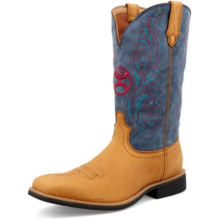 

Twisted X Men s 12 Hooey Boot Peanut & Teal 9.5 D