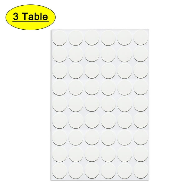 Uxcell 0.83" Tapas Adhesivas para Agujeros de Tornillos de Plástico Texturizado para Muebles de Madera 3 Hojas Blancas
