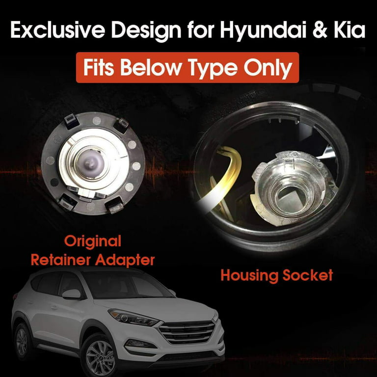 H7 LED Bulb with Retainer Adapter for Kia Sedona Forte5