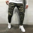thumbnail image 6 of Mens Jeans Camo Slim Fit Casual Multi Pocket Straight Leg Sport Denim Jeans Casual Trendy Stretchy Men's Pants, 6 of 9