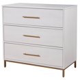 thumbnail image 1 of Alpine Furniture Madelyn Three Drawer Wood Small Chest in White, 1 of 6