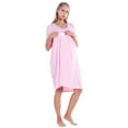 thumbnail image 4 of Xmarks Nursing Gown 3 in 1 Delivery/Labor/Nursing Nightgown Women Maternity Hospital Gown Button Down Breastfeeding Sleepwear, 4 of 8